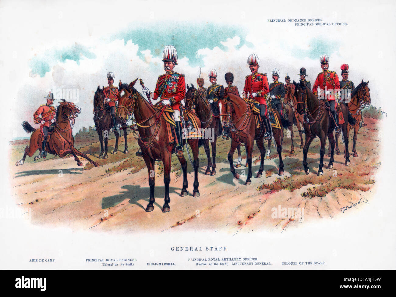 'General Staff', 1902.Artist: R Simkin Stock Photo - Alamy