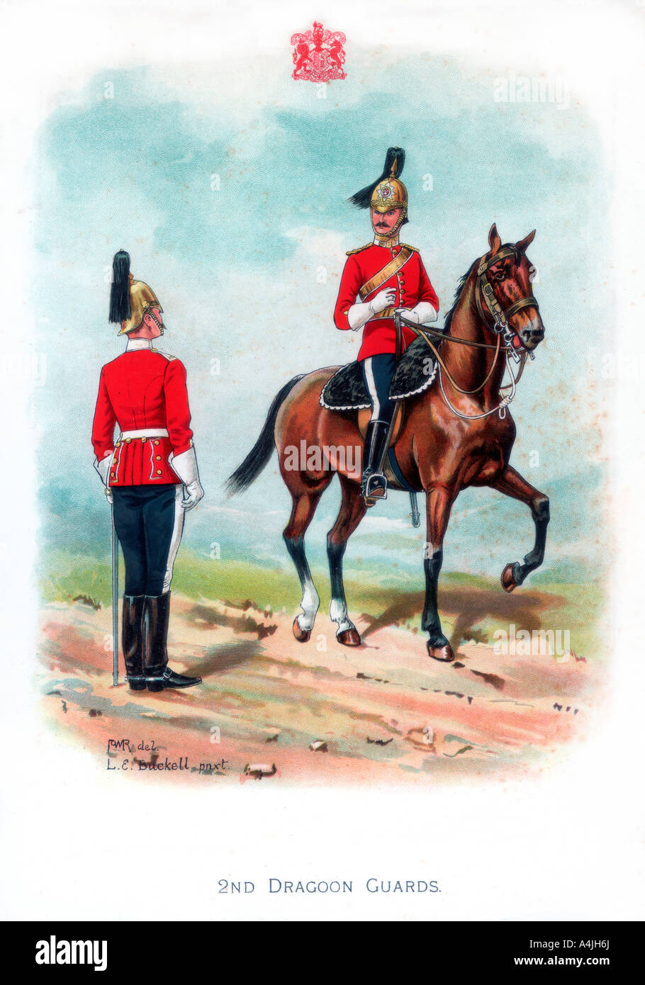 '2nd Dragoon Guards', 1915.Artist: LE Buckell Stock Photo