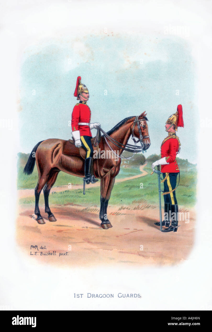'1st Dragoon Guards', 1915.Artist: LE Buckell Stock Photo