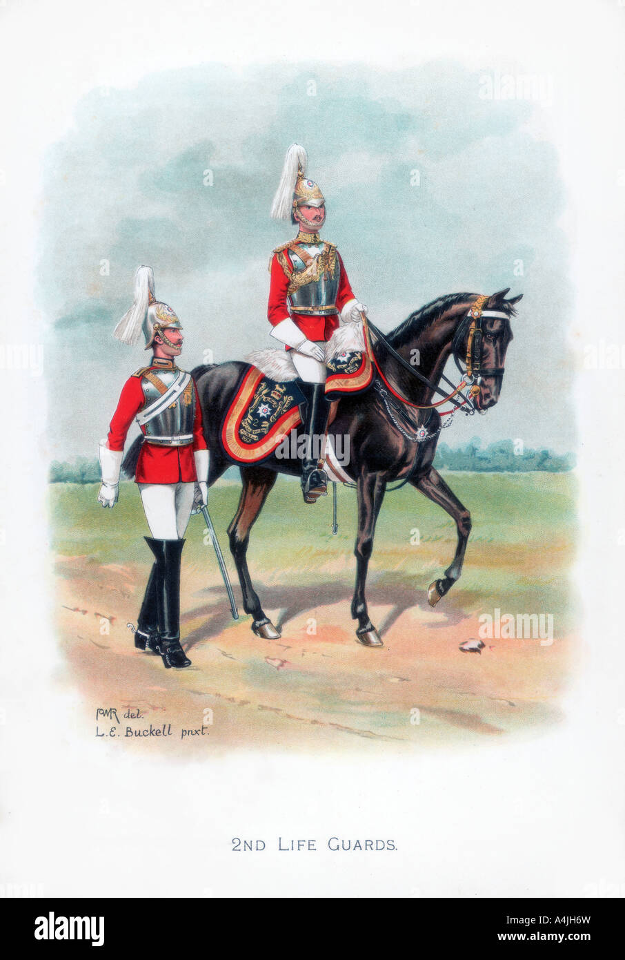 '2nd Life Guards', 1915.Artist: LE Buckell Stock Photo