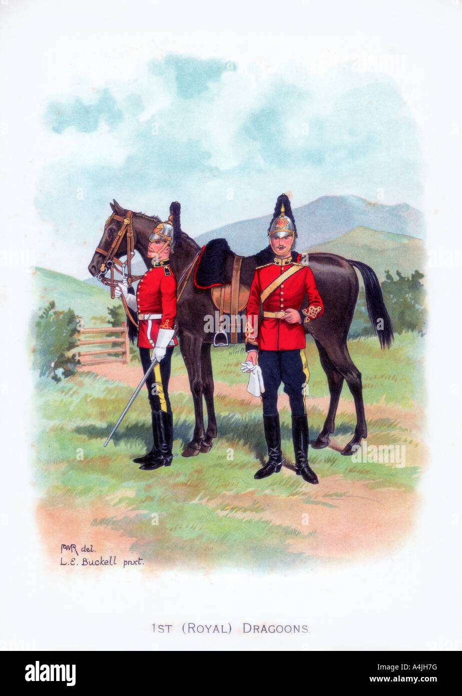 '1st Royal Dragoons', c1915.Artist: LE Buckell Stock Photo