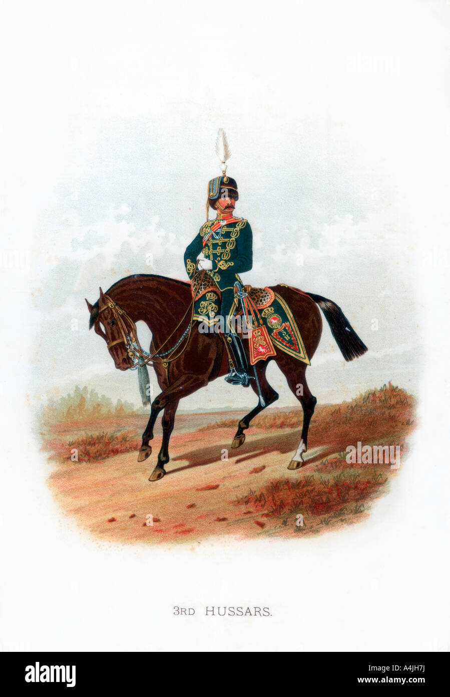 '3rd Hussars', 1889. Artist: Unknown Stock Photo