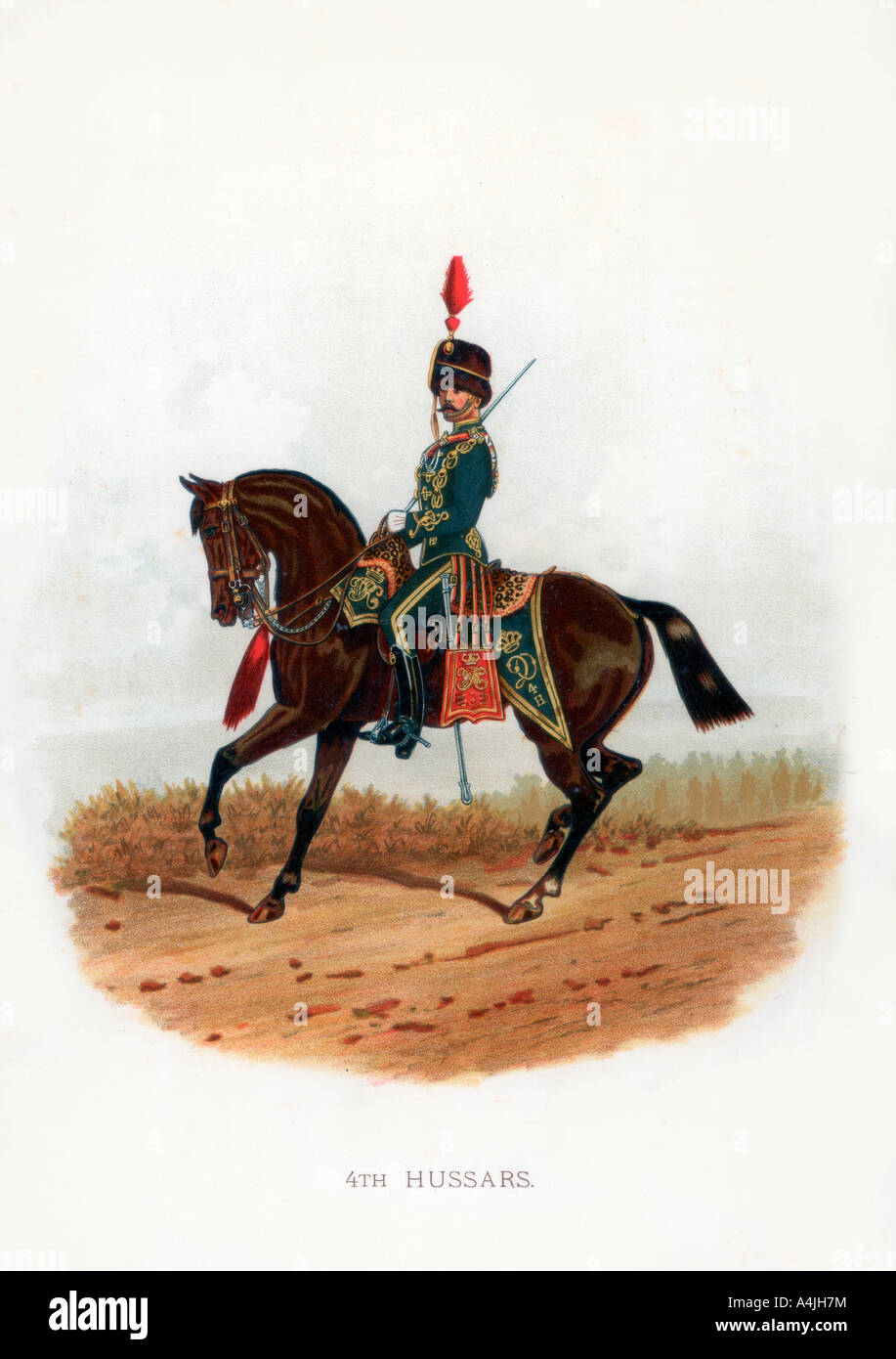 '4th Hussars', 1889. Artist: Unknown Stock Photo