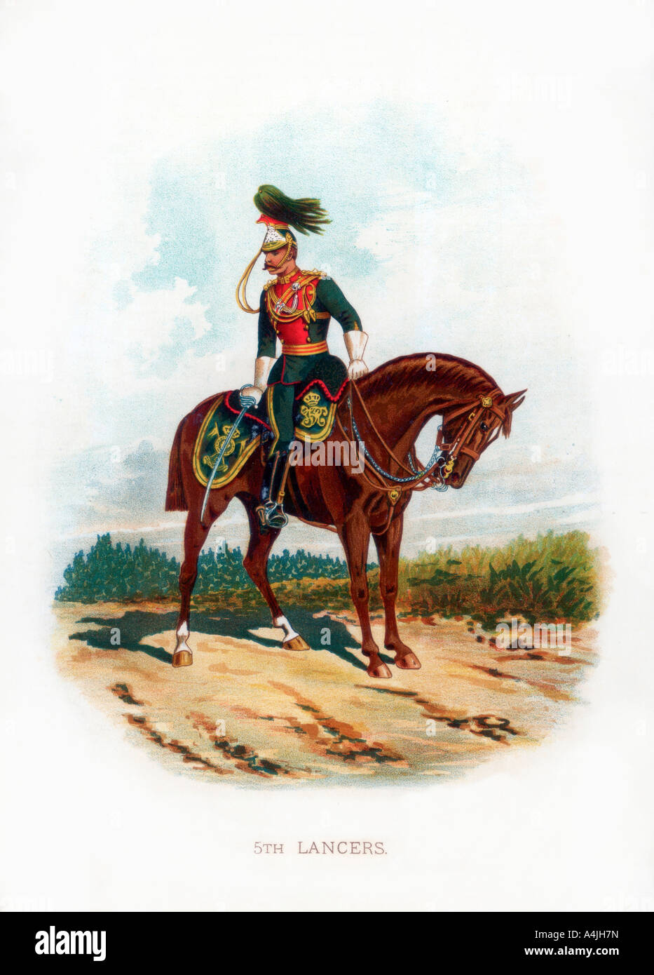 '5th Lancers', 1889. Artist: Unknown Stock Photo