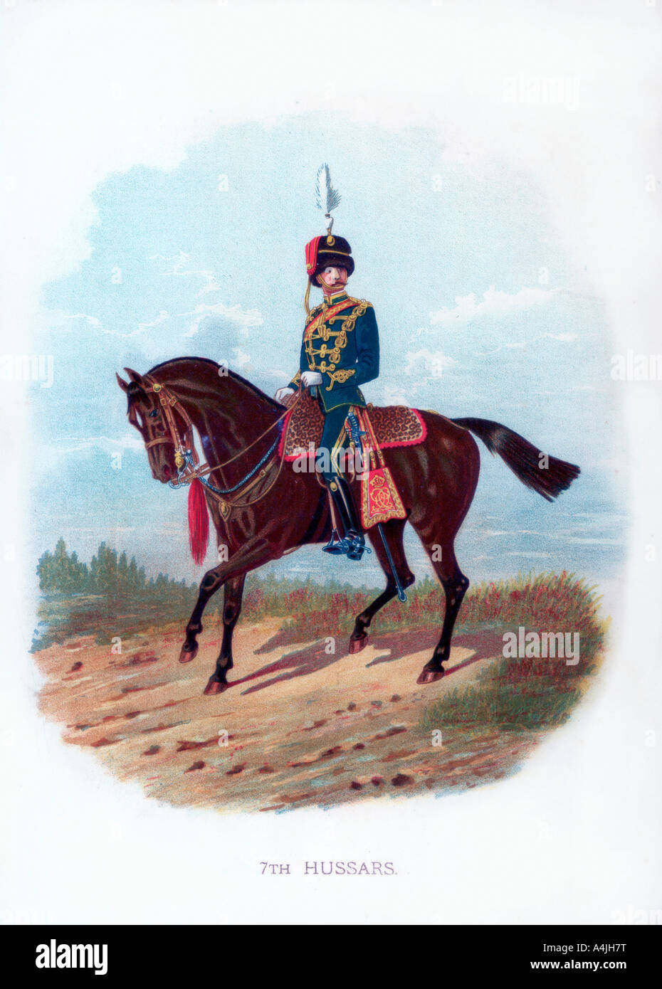 '7th Hussars', 1889. Artist: Unknown Stock Photo