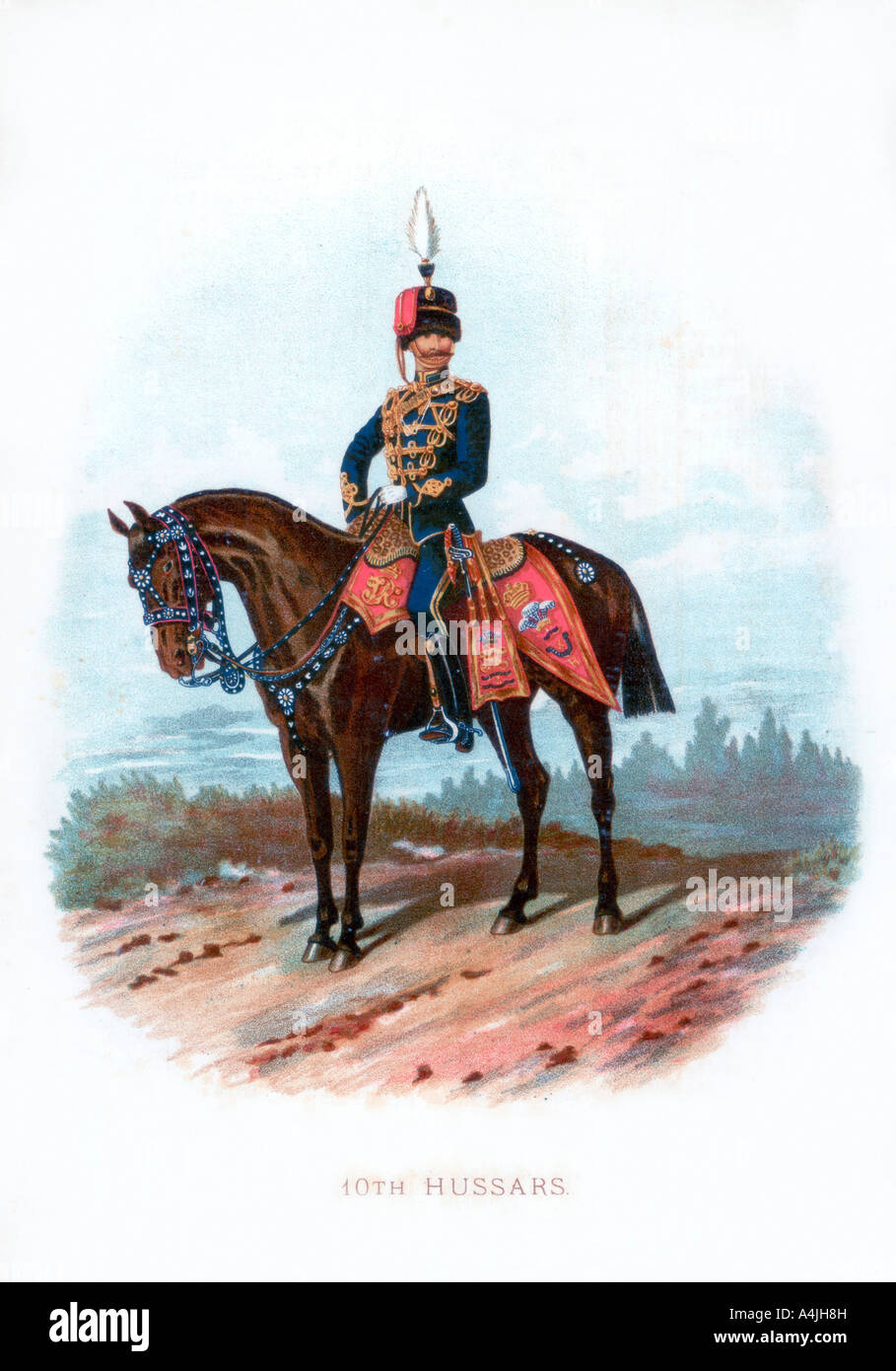 '10th Hussars', 1889. Artist: Unknown Stock Photo