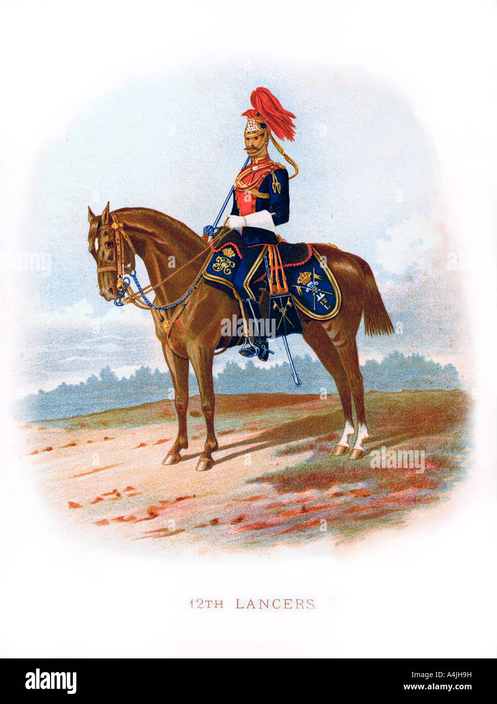 '12th Lancers', 1889. Artist: Unknown Stock Photo