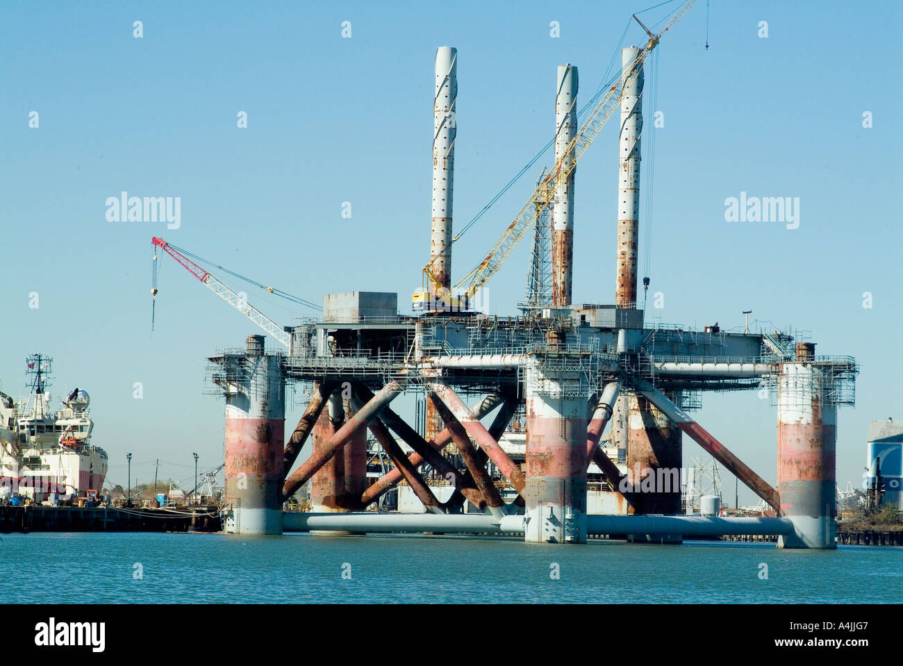 Offshore oil platform, Galveston, Texas Stock Photo Alamy