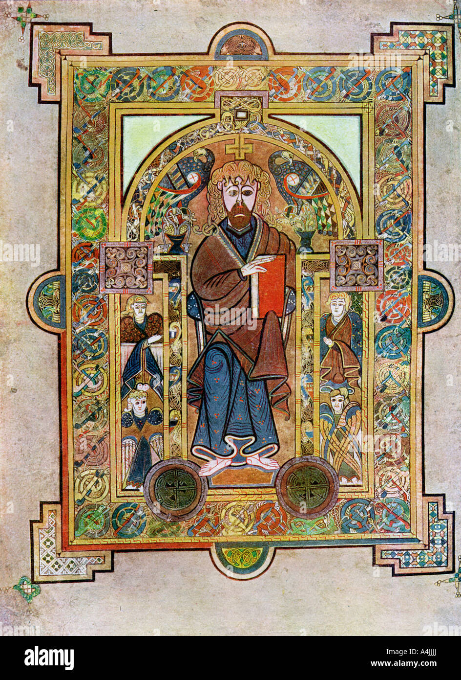 Portrait of St Mark or St Luke, 800 AD, (20th century). Artist: Unknown Stock Photo