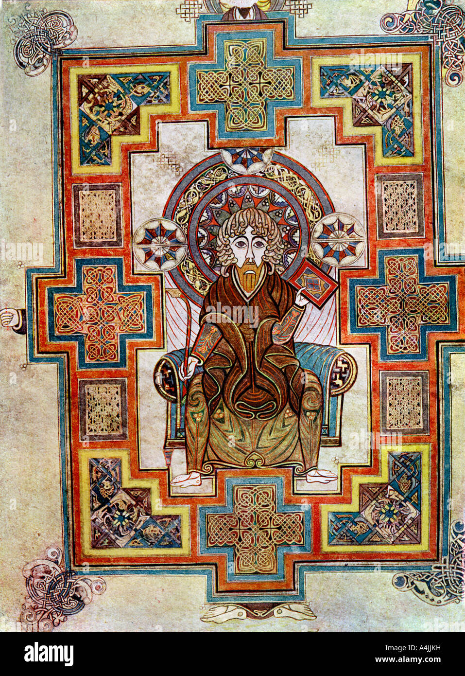 Portrait of St John, 800 AD, (20th century). Artist: Unknown Stock Photo