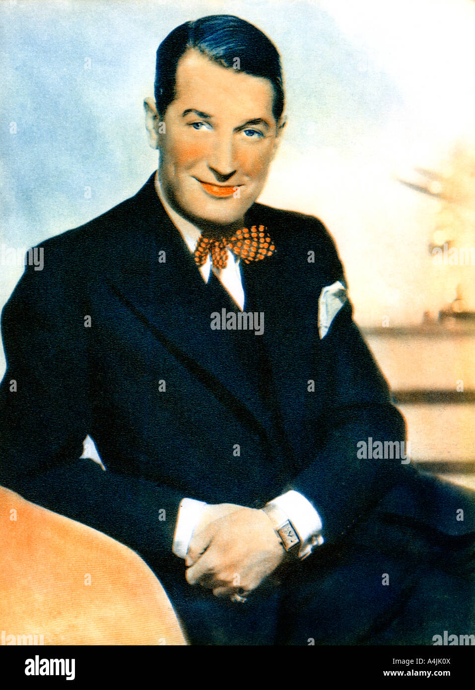 Maurice Chevalier, French actor and popular entertainer, 1934-1935. Artist: Unknown Stock Photo