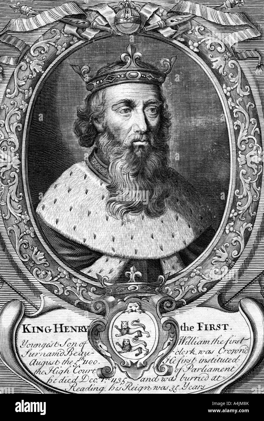 Henry I, King of England. Artist Unknown Stock Photo Alamy