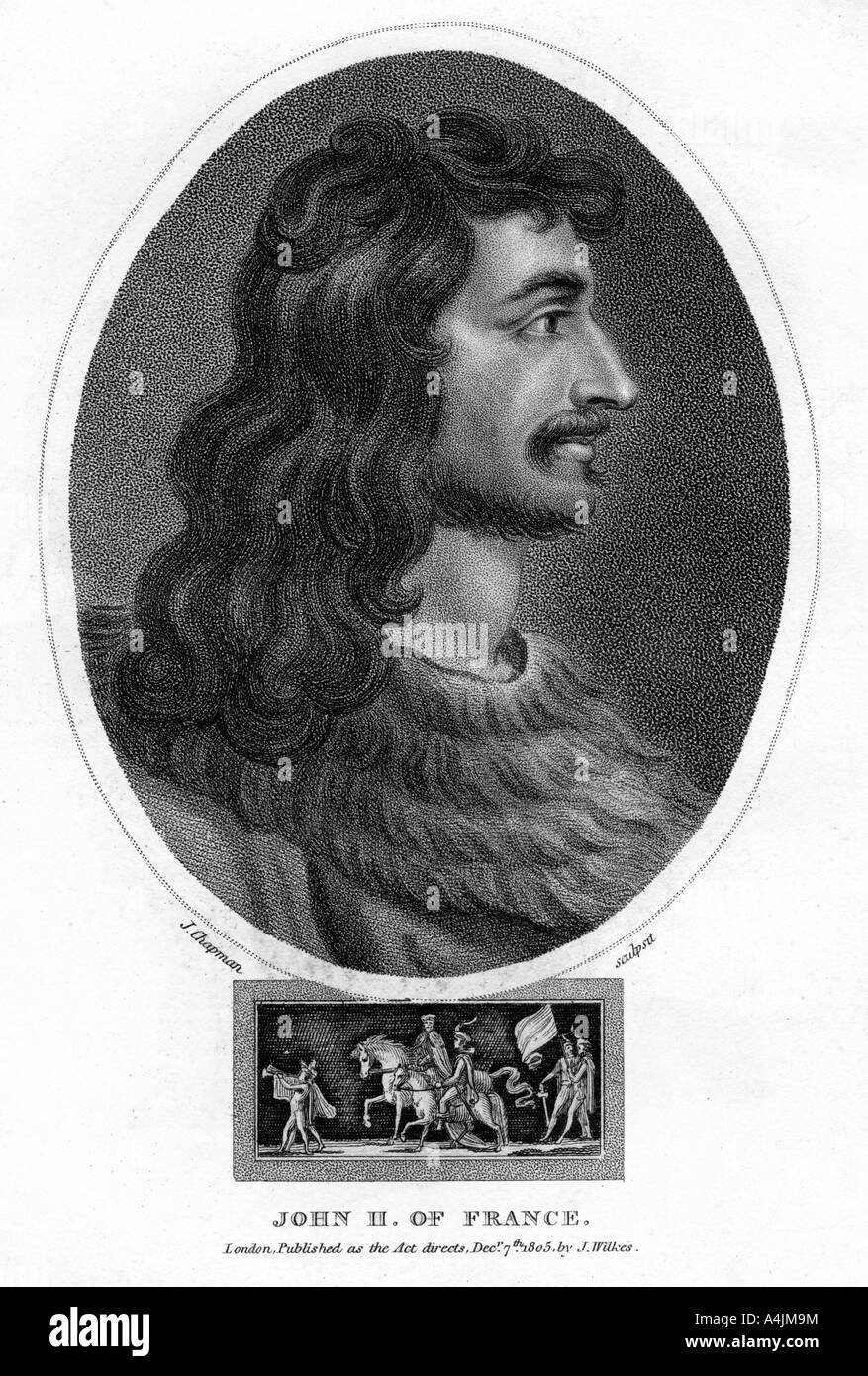 John II, King of France, (1805).Artist: J Chapman Stock Photo