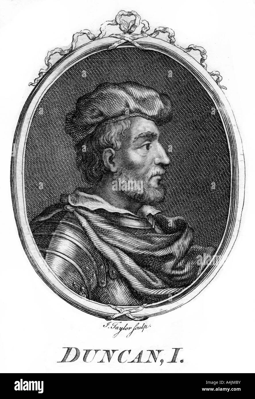 Duncan I, King of Scotland.Artist: Taylor Stock Photo