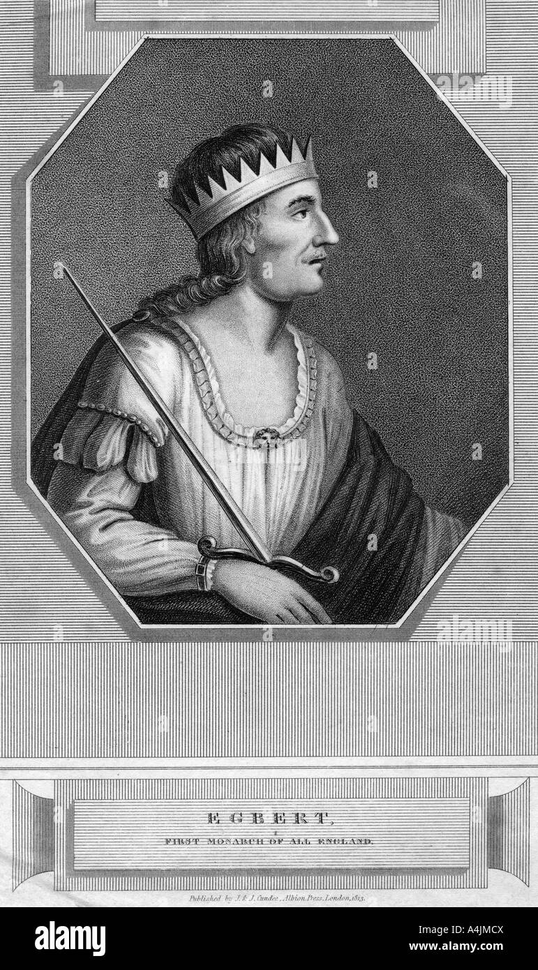 King Egbert of Wessex first king of all England Stock Photo: 11064409 - Alamy