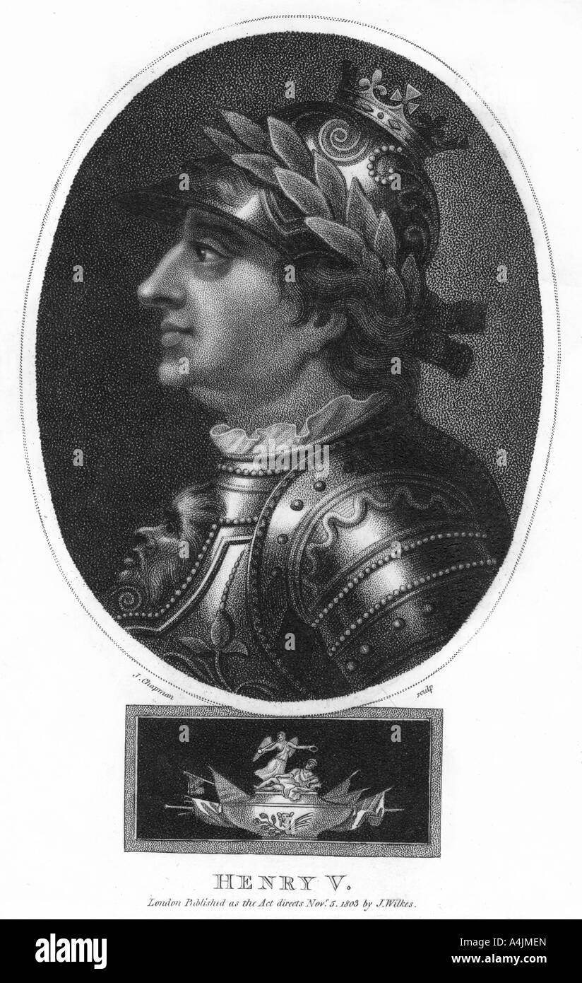 Henry V, King of England, (1803).Artist J Chapman Stock Photo Alamy