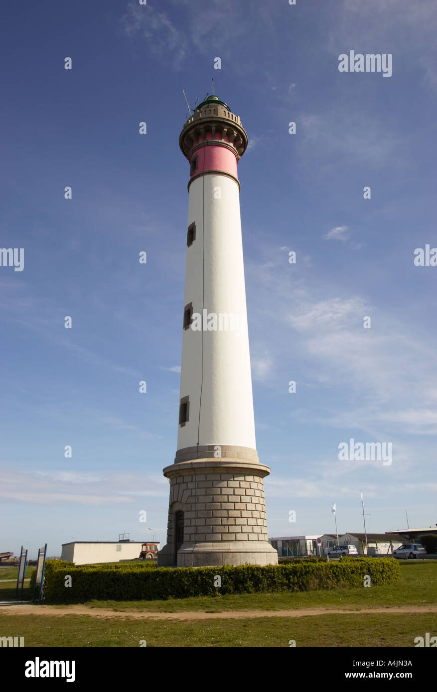 Lighthouse at Ouistreham, Normandy, France Stock Photo