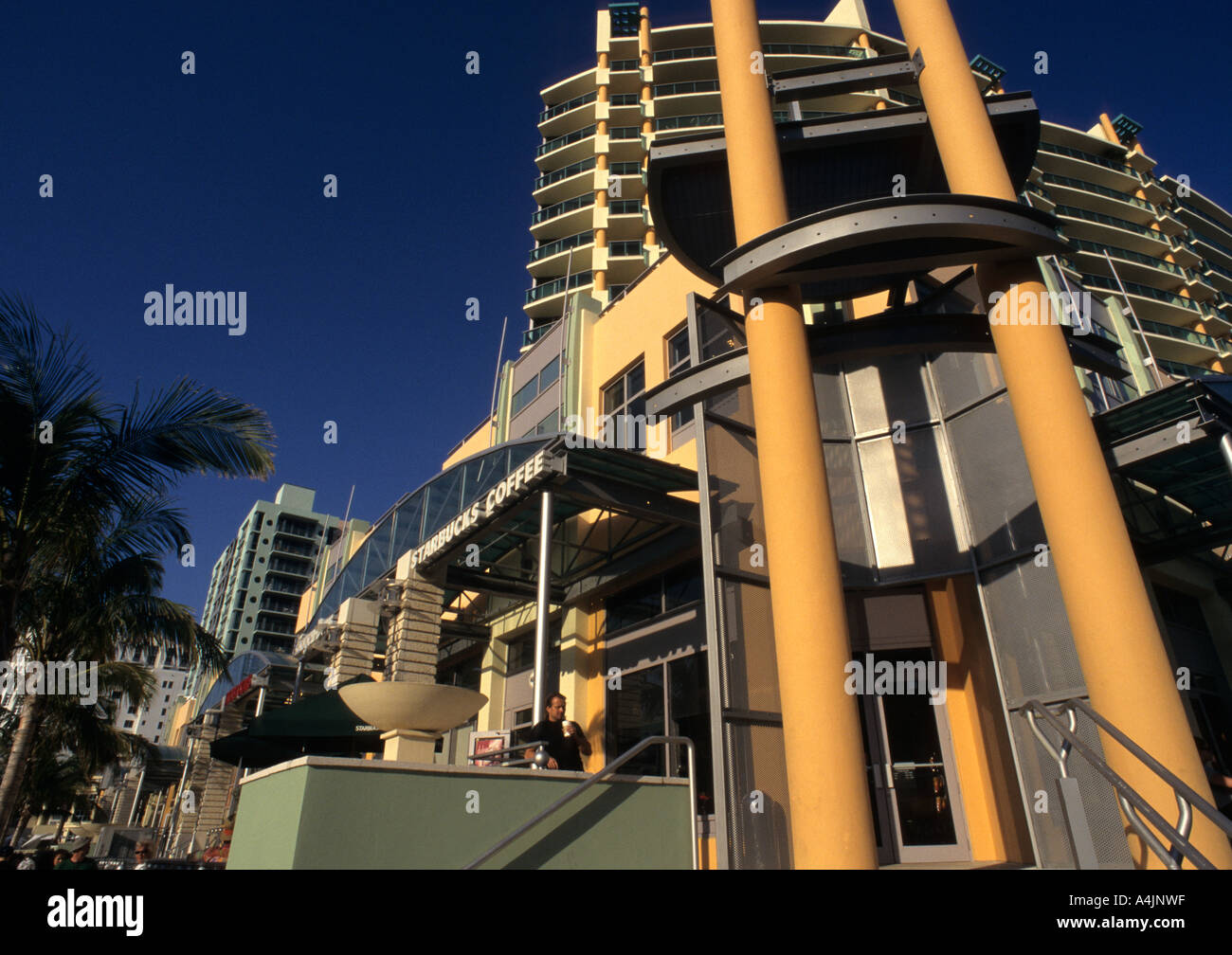 starbucks building south miami florida united states Stock Photo - Alamy