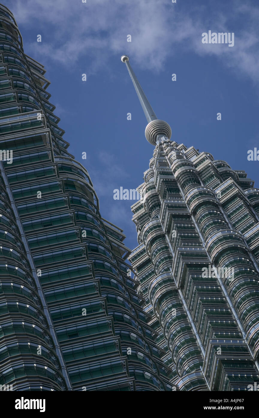 Detail of the Petronis Towers in Kuala Lumpur. Stock Photo