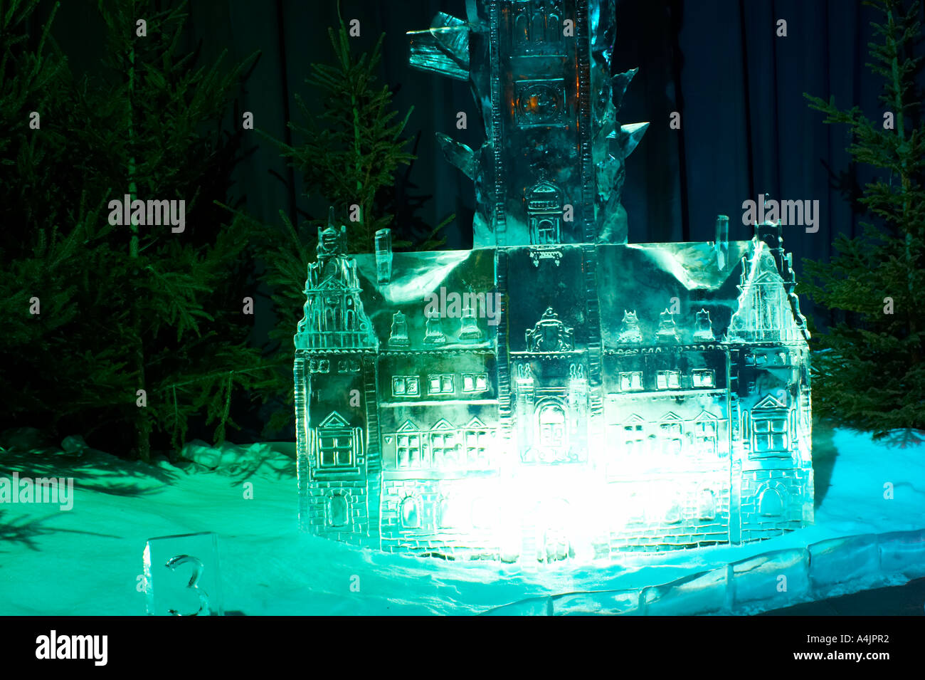 Ice sculptures in Hamburg Stock Photo Alamy