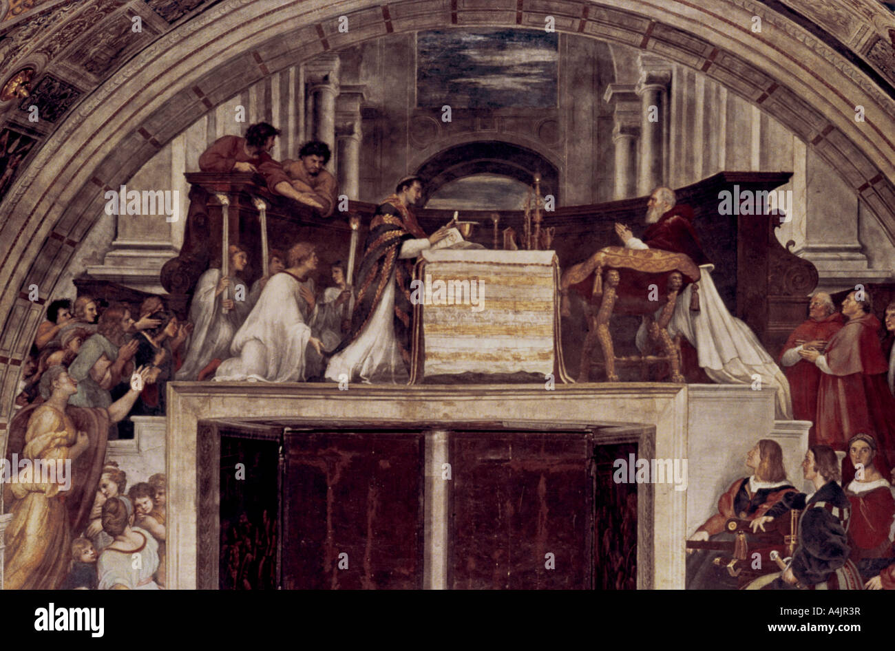 'The Mass at Bolsena', 1512. Artist: Raphael Stock Photo