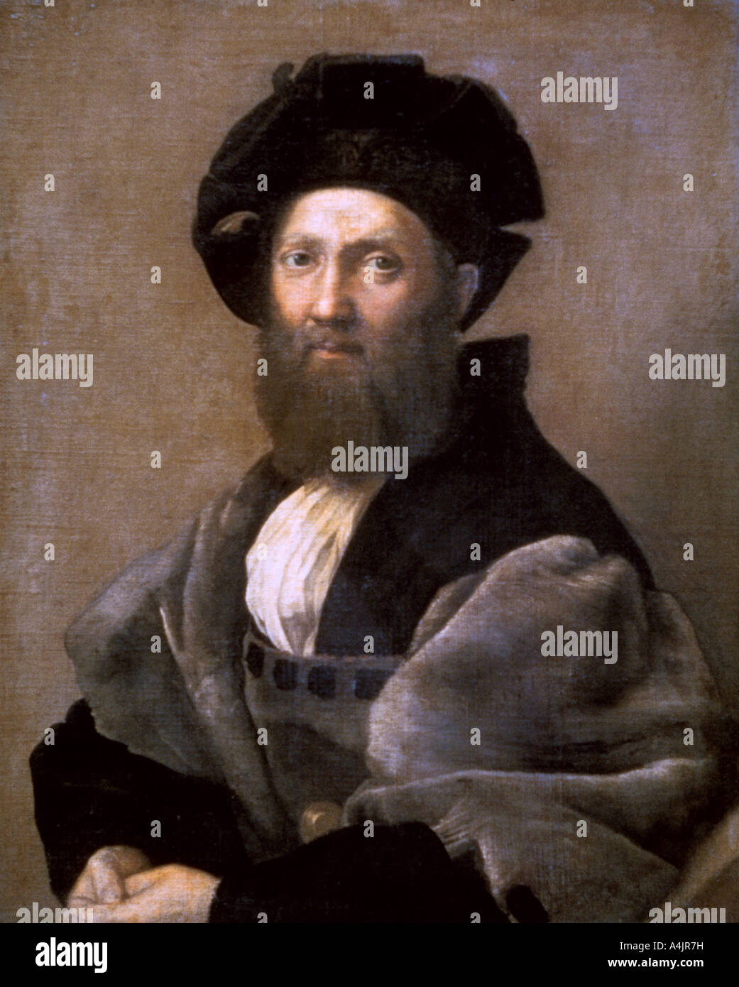 'Portrait of Baldassare Castiglione', 1514-1515. Artist: Raphael Stock Photo