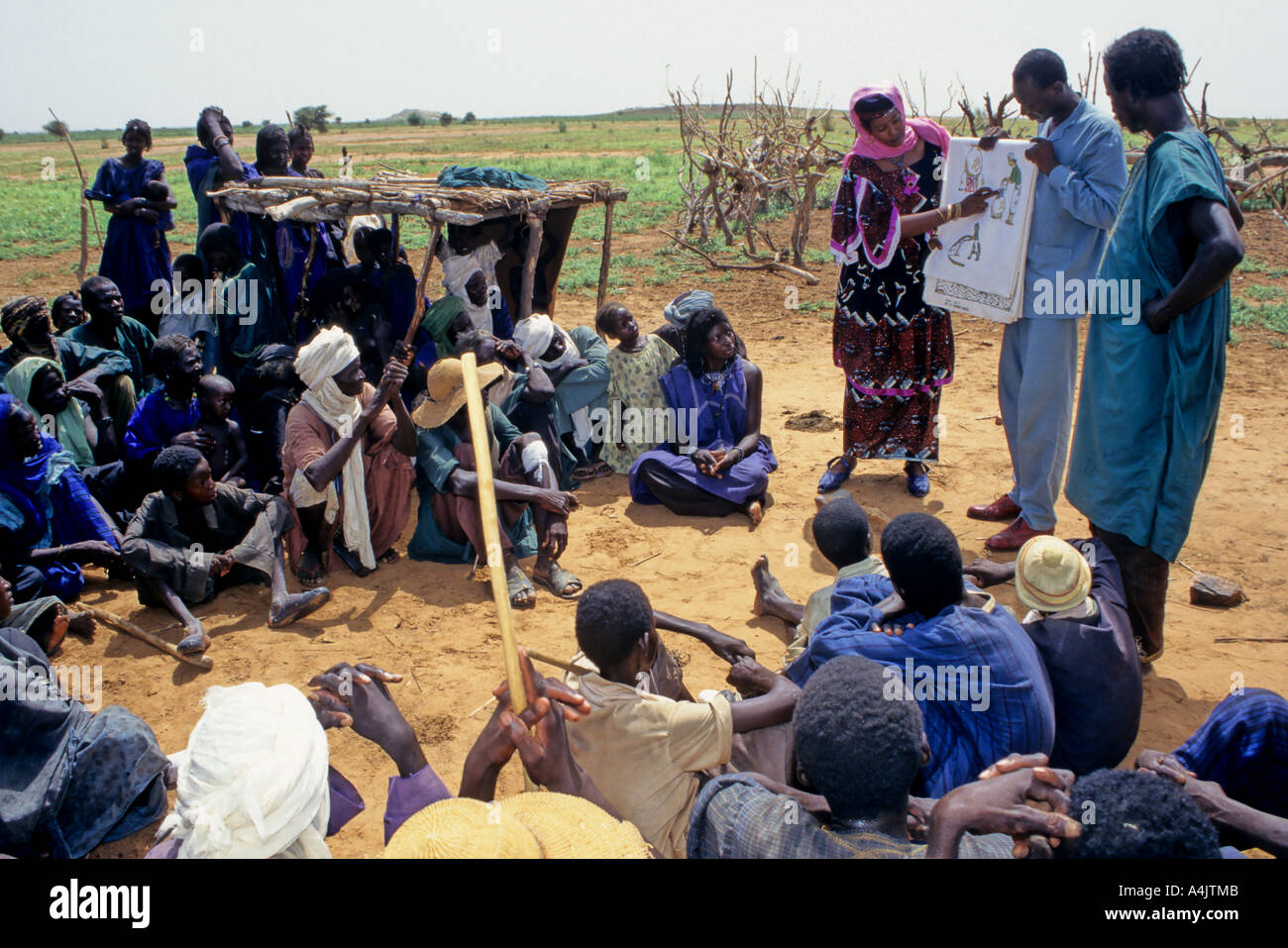 Guinea Worm Education Program, Niger. Stock Photo