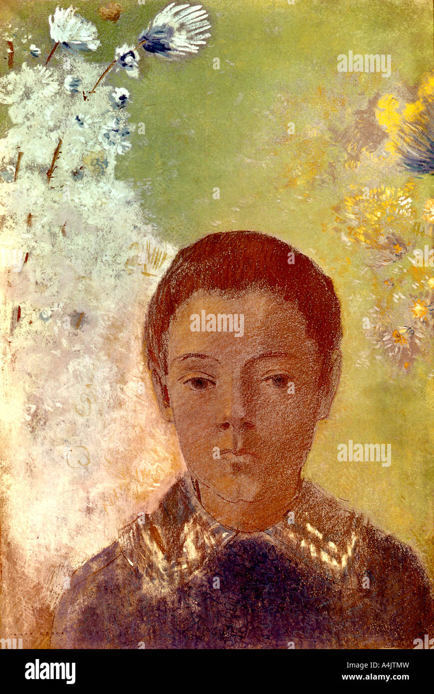 'Portrait of Ari Redon', c1898. Artist: Odilon Redon Stock Photo