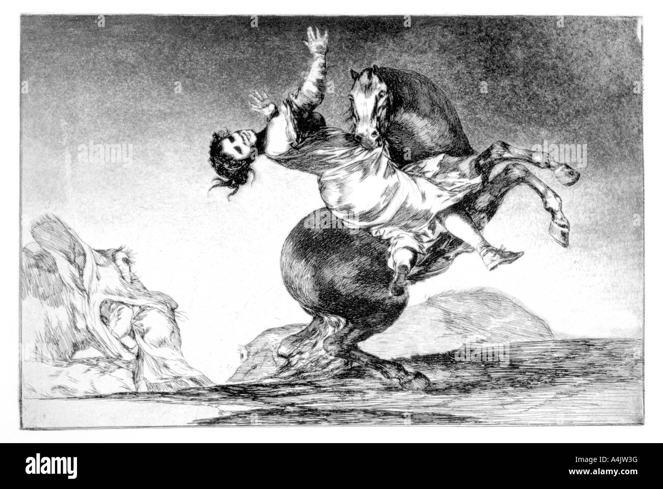 'Abducting horse', 1819-1823. Artist: Francisco Goya Stock Photo