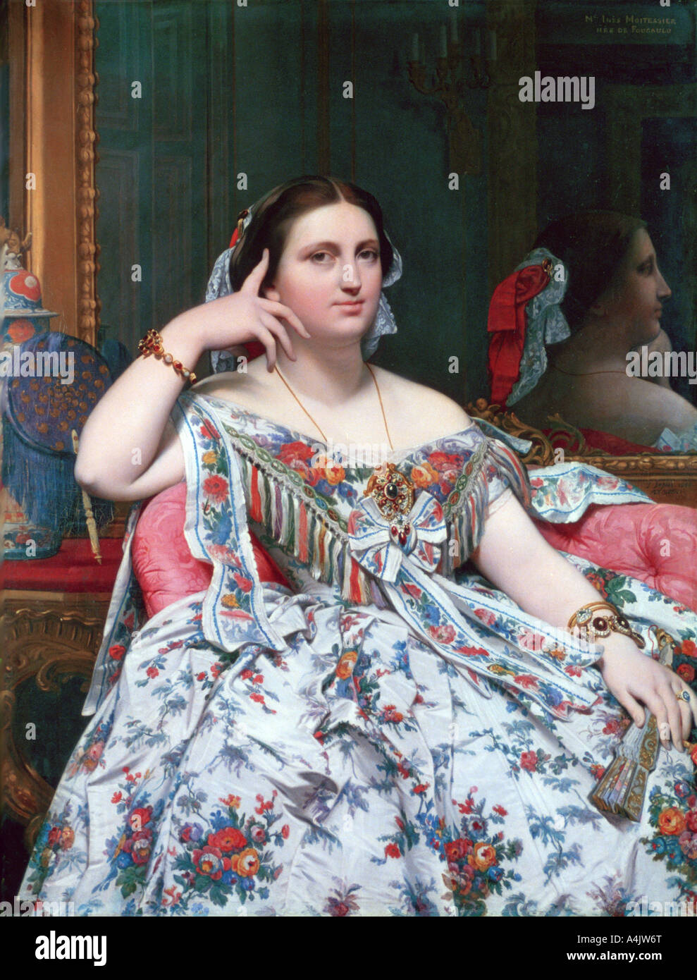 'Madame Moitessier', 1856. Artist: Jean-Auguste-Dominique Ingres Stock Photo