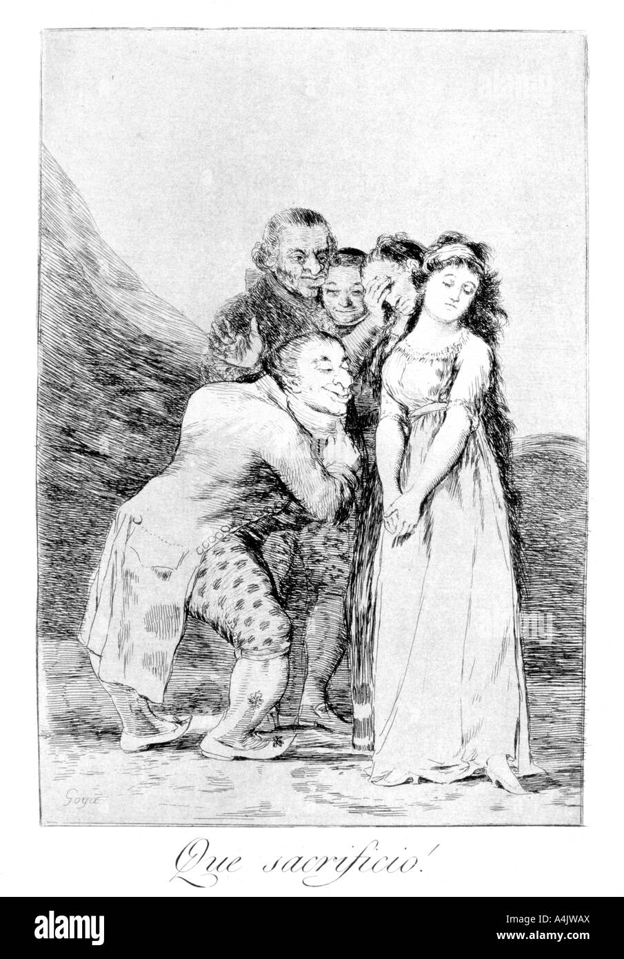'What a sacrifice!', 1799. Artist: Francisco Goya Stock Photo
