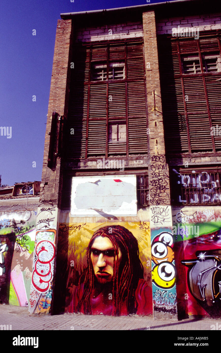 Graffiti Barcelona. Stock Photo