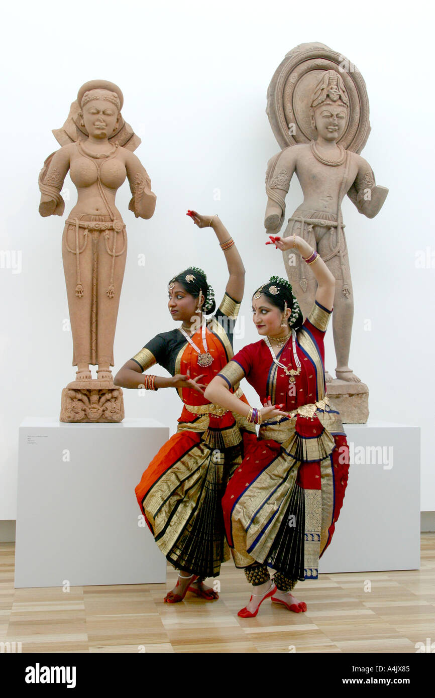 Traditional Indian dancers in costume Stock Photo