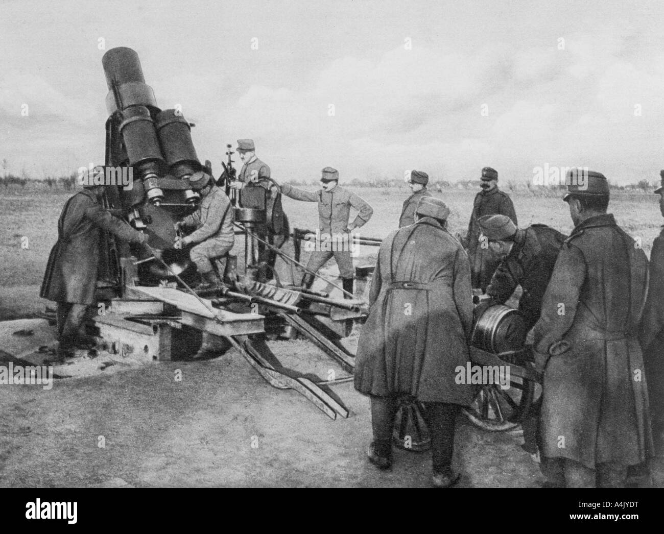 Austrian mortar, World War I, 1915. Artist: Unknown Stock Photo