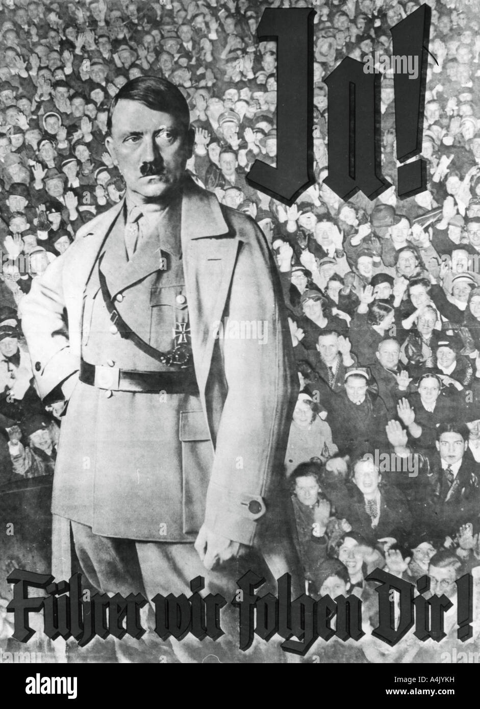 Adolf Hitler, German propaganda poster, c1933-1945. Artist: Unknown Stock Photo