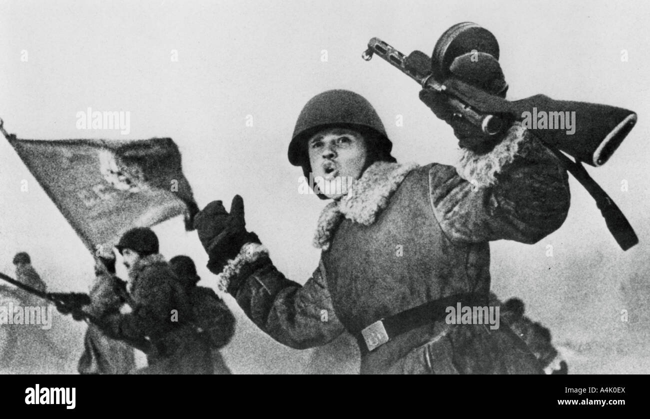 Siege of Leningrad, January 1943. Artist: Unknown Stock Photo