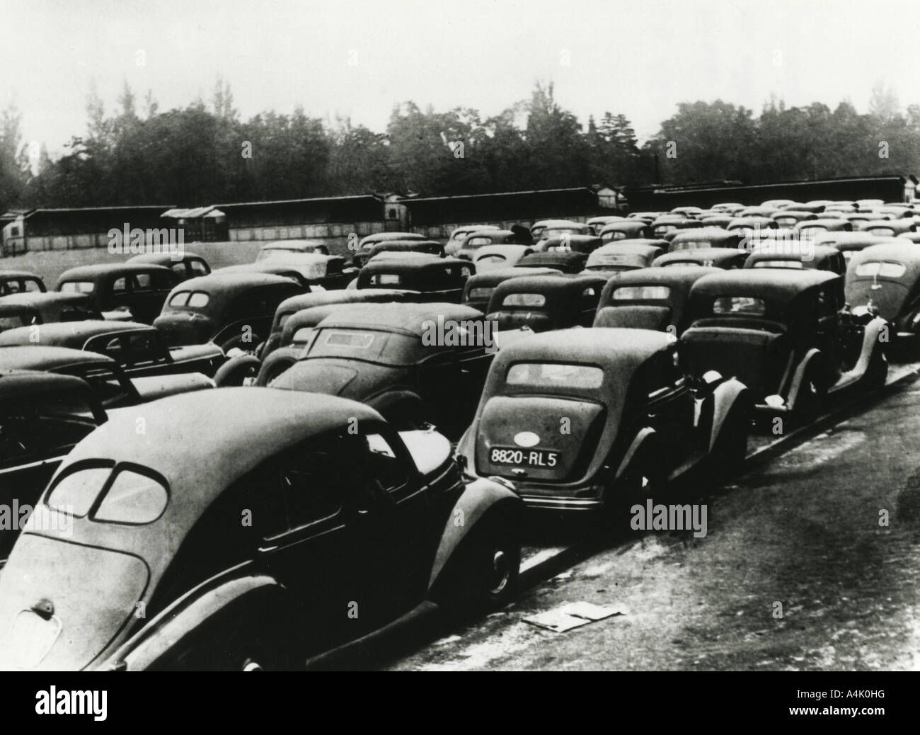 Cars confiscated by the occupying Germans, Vincennes, Paris, 1940-1944. Artist: Unknown Stock Photo