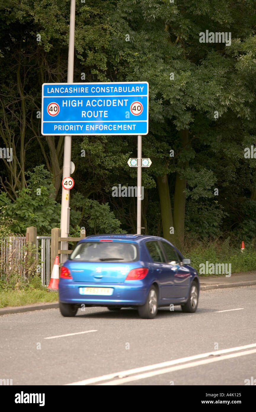 Road accident blackspot sign hires stock photography and images Alamy