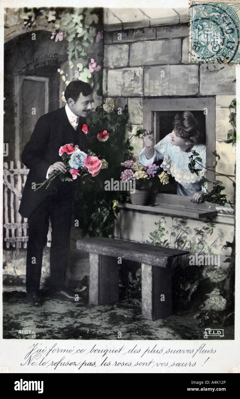 French romantic postcard, c1900. Artist: Unknown Stock Photo - Alamy