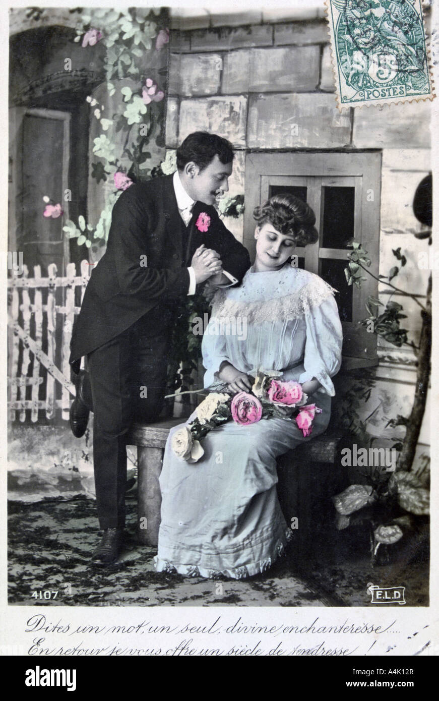 French romantic postcard, c1900. Artist: Unknown Stock Photo - Alamy