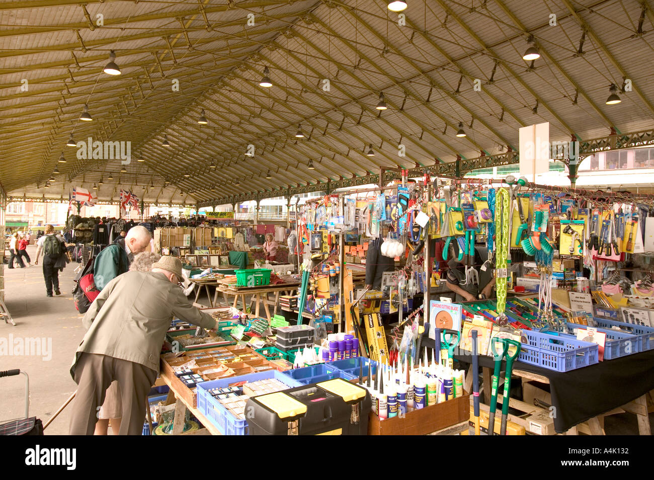 on under cover market in Preston Stock Photo