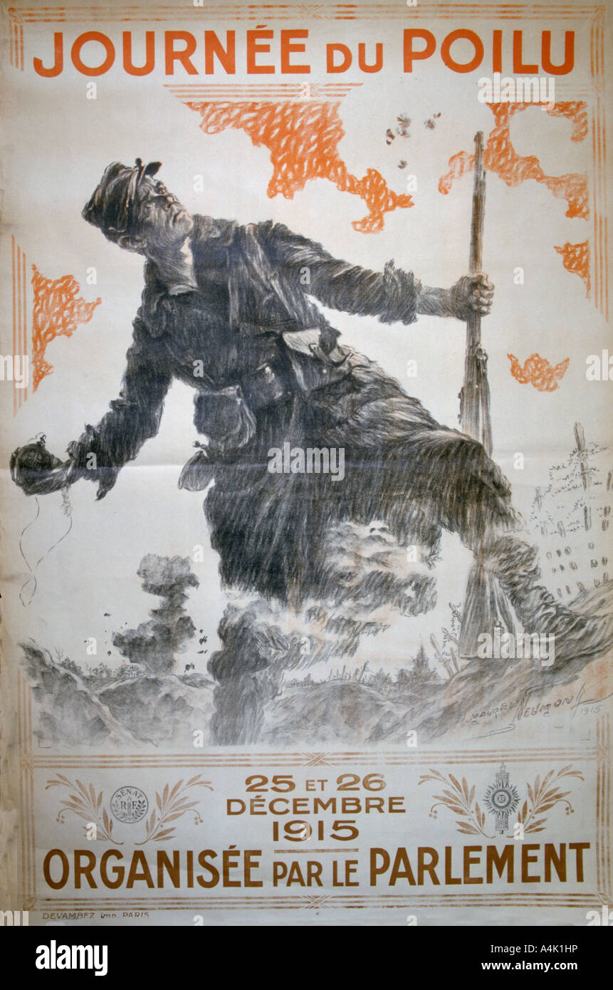 'Journée du Poilu 25 et 26 Décembre 1915', French World War I poster, 1915. Artist: Maurice Neumont Stock Photo