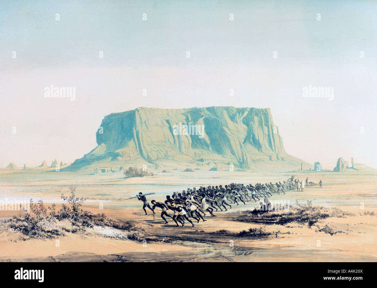 'View of Mount Barkal', Sudan, 1842-1845. Artist: E Weidenbach Stock Photo