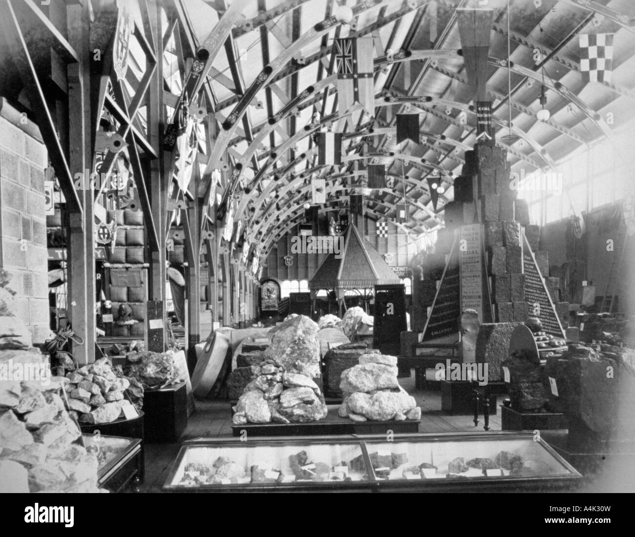 Mineral Court of New South Wales, Centennial International Exhibition, Australia, 1888. Artist: O'Shamessy Stock Photo