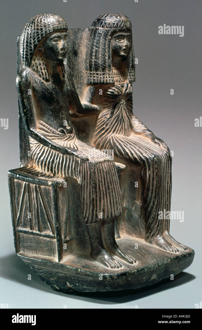 Statue of an Ancient Egyptian official and his wife, 13th12th century