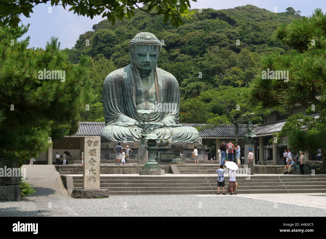 The Great Buddha bronze statue at Kamakura in Yokohama near Tokyo Stock
