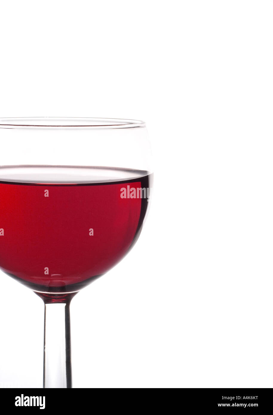 A glass of red wine isolated on a white background Stock Photo - Alamy