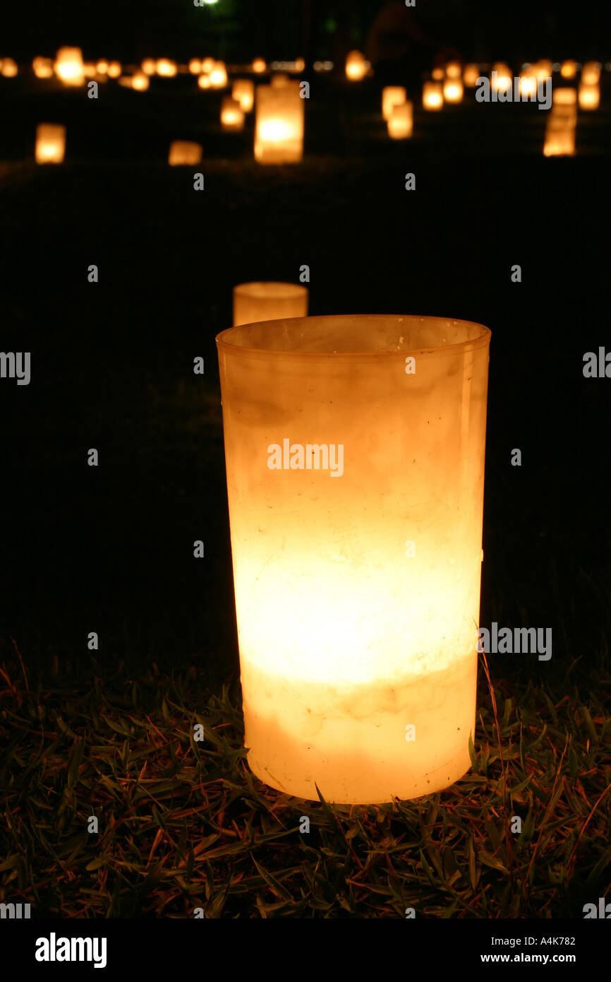 Atmospheric candle lanterns at the Nara Obon Lantern festival Nara