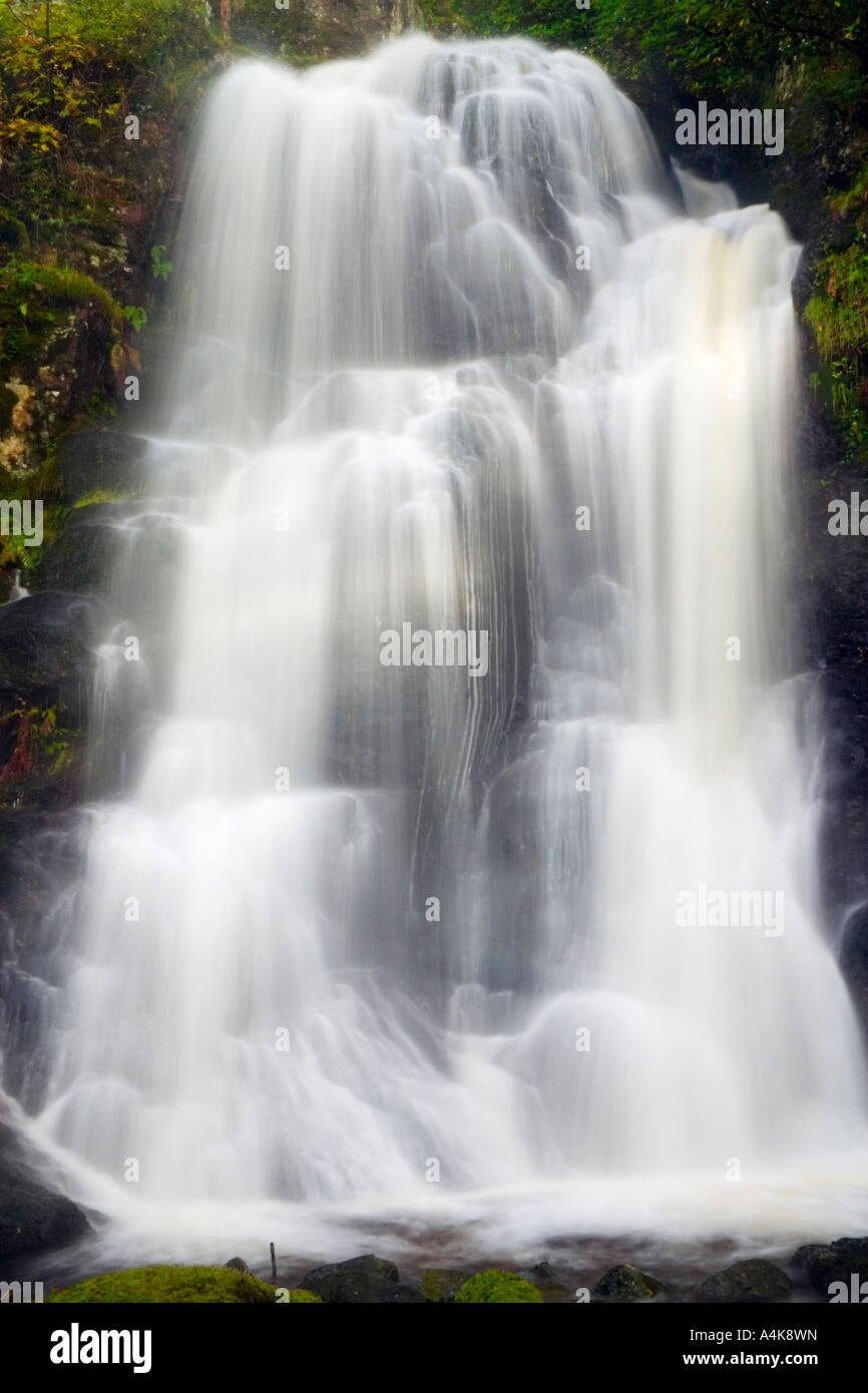 Waterfall showing motion blur Stock Photo Alamy
