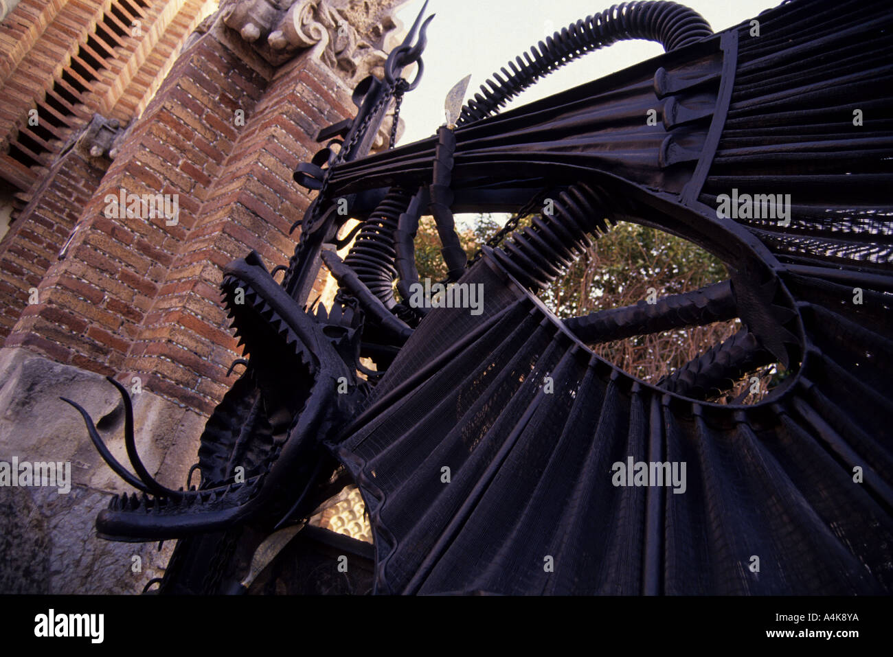 gaudi architecture barcelona dragon Stock Photo